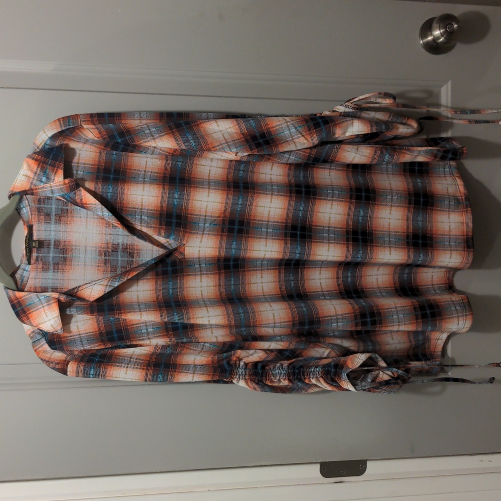RYAN MICHELLE PLAID TOP 3X